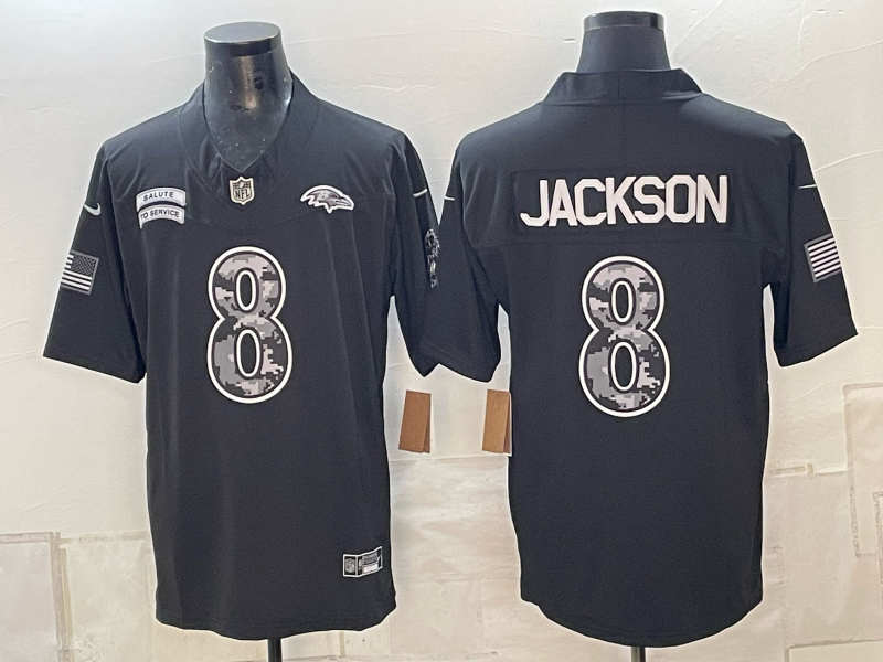 Men Baltimore Ravens #8 Jackson black Nike 2026 NFL Jersey 101101->detroit lions->NFL Jersey